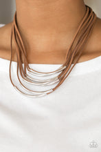 Load image into Gallery viewer, Paparazzi Walk the Walkabout Brown Necklace (Also available in black and gold)