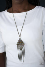 Load image into Gallery viewer, Paparazzi Web Design Brass Necklace