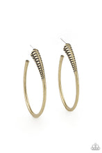 Load image into Gallery viewer, Paparazzi Fully Loaded - Brass Earrings
