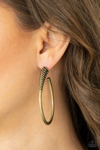 Load image into Gallery viewer, Paparazzi Fully Loaded - Brass Earrings