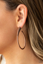 Load image into Gallery viewer, Paparazzi Fully Loaded - Copper Earrings