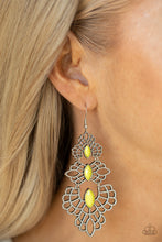 Load image into Gallery viewer, Paparazzi Flamboyant Frills Yellow Earrings