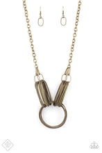 Load image into Gallery viewer, Paparazzi Lip Sync Links - Brass Necklace - August 2021 Magnificent Musings