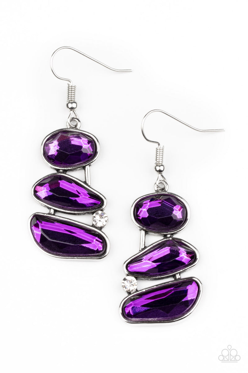 Boucles D'oreilles Galaxie Paparazzi - Neuf Avec étiquettes - Style Astronaute - Bleu