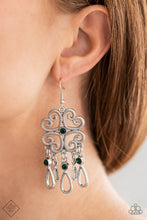 Load image into Gallery viewer, Paparazzi Majestic Makeover Green Earrings (Glimpses of Malibu December 2021)