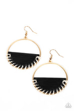 Load image into Gallery viewer, Paparazzi Lavishly Laid Back - Black Earrings