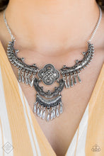 Load image into Gallery viewer, Paparazzi Rogue Vogue Silver Necklace