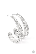 Load image into Gallery viewer, Paparazzi Cold as Ice - White Earrings (April 2022 Life of the Party)