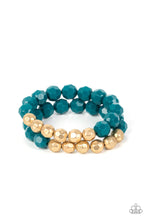 Load image into Gallery viewer, Paparazzi Grecian Glamour - Blue Bracelet