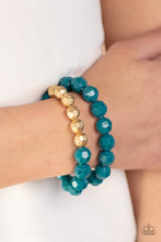 Load image into Gallery viewer, Paparazzi Grecian Glamour - Blue Bracelet