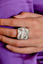 Load image into Gallery viewer, Paparazzi Six-Figure Flex - White Ring (October 2022 Life of the Party)