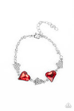 Load image into Gallery viewer, Paparazzi Cluelessly Crushing - Red Bracelet