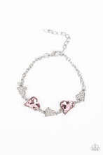 Load image into Gallery viewer, Paparazzi Cluelessly Crushing - Pink Bracelet