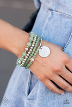 Load image into Gallery viewer, Paparazzi Surfer Style Green Bracelet - Glimpses of Malibu October 2022 Fashion Fix