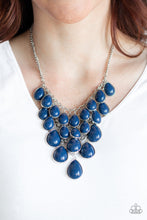 Load image into Gallery viewer, Paparazzi Shop Til You TEARDROP Blue Necklace
