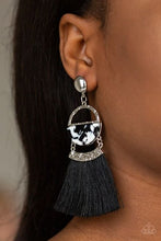 Load image into Gallery viewer, Paparazzi Tassel Trot Black Earrings