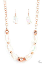 Load image into Gallery viewer, Paparazzi Iridescently Ice Queen Copper Necklace