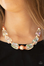 Load image into Gallery viewer, Paparazzi Iridescently Ice Queen Copper Necklace