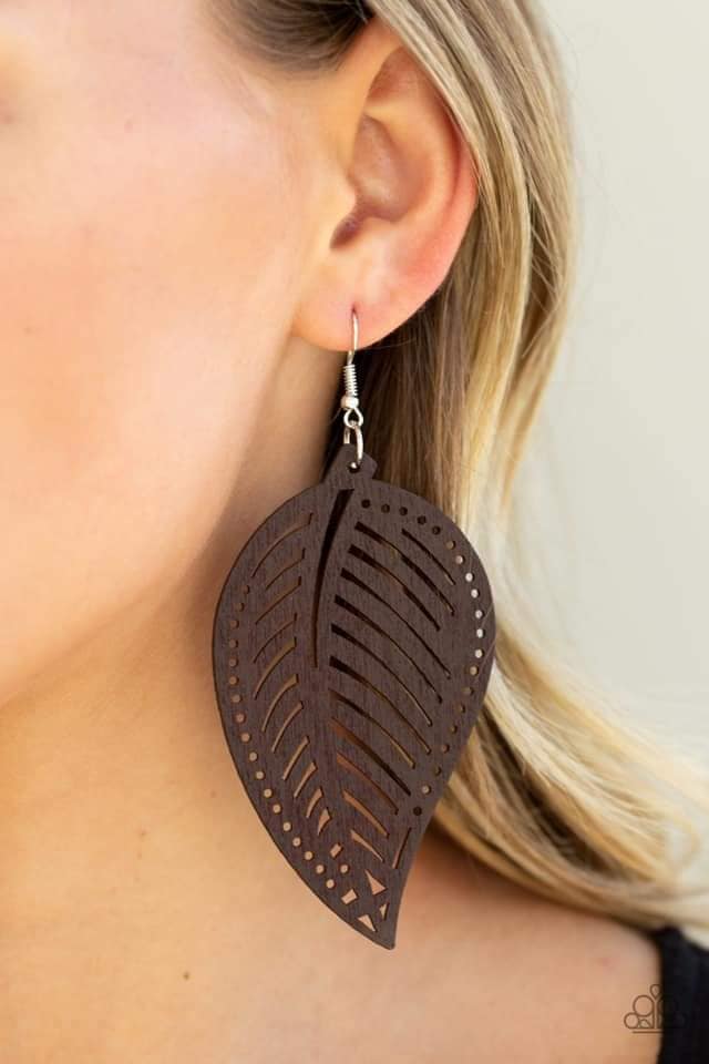 Paparazzi Amazon Zen Brown Earrings