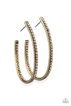 Load image into Gallery viewer, Paparazzi Globetrotter Glitter Brass Earrings
