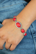 Load image into Gallery viewer, Paparazzi Serene Stonework Red Bracelet
