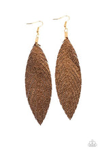 Load image into Gallery viewer, Paparazzi Feather Fantasy Gold Earrings
