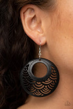 Load image into Gallery viewer, Paparazzi Tropical Canopy Black Earrings

