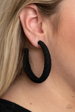 Load image into Gallery viewer, Paparazzi TWINE and Dine Black Earrings
