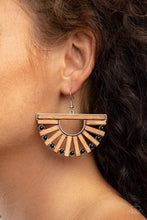 Load image into Gallery viewer, Paparazzi Wooden Wonderland Black Earrings

