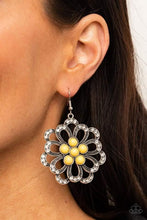 Load image into Gallery viewer, Paparazzi Dazzling Dewdrops Yellow Earring
