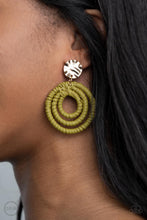 Load image into Gallery viewer, Paparazzi Whimsically Wicker Green Earring (CLIP-ON)
