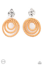 Load image into Gallery viewer, Paparazzi Whimsically Wicker Brown CLIP-ON Earrings
