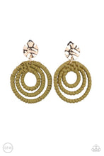 Load image into Gallery viewer, Paparazzi Whimsically Wicker Green Earring (CLIP-ON)
