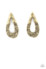 Load image into Gallery viewer, Paparazzi Industrial Antiquity - Brass Earring
