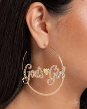 Load image into Gallery viewer, Paparazzi Shine with Purpose Gold Hoop Earring
