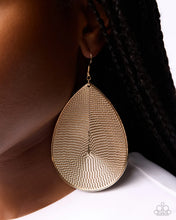 Load image into Gallery viewer, Paparazzi Stamped Sensation - Gold Earrings
