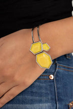 Load image into Gallery viewer, Paparazzi Tourist TRAPEZOID - Yellow Bracelet
