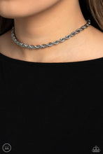 Load image into Gallery viewer, Paparazzi Never Lose ROPE Silver Choker Necklace
