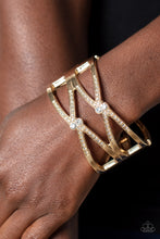 Load image into Gallery viewer, Paparazzi Entrancing Etiquette Gold Bracelet
