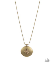 Load image into Gallery viewer, Paparazzi Center of the Cosmos Brass Necklace
