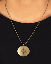 Load image into Gallery viewer, Paparazzi Center of the Cosmos Brass Necklace
