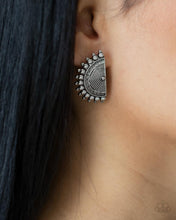 Load image into Gallery viewer, Paparazzi Fiercely Fanned Out - Silver Earring
