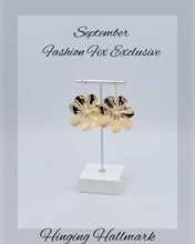 Load image into Gallery viewer, Paparazzi Hinging Hallmark Gold Earring  (September 2023 Fashion Fix Exclusive)
