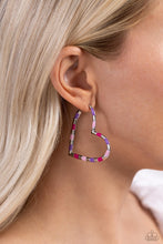 Load image into Gallery viewer, Paparazzi Striped Sweethearts Pink Earring
