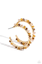 Load image into Gallery viewer, Paparazzi Halo Hustle Brown Hoop Earring
