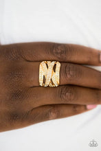 Load image into Gallery viewer, Paparazzi Life in the Glitter Lane Gold Ring

