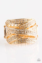 Load image into Gallery viewer, Paparazzi Life in the Glitter Lane Gold Ring
