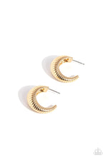 Load image into Gallery viewer, Paparazzi Textured Tenure Gold Earring
