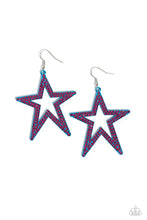 Load image into Gallery viewer, Paparazzi Rockstar Energy Blue Earring
