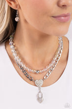 Load image into Gallery viewer, Paparazzi Turn Back the LOCK White Necklace
